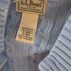 L.L. Bean Women's Light Blue Cardigan